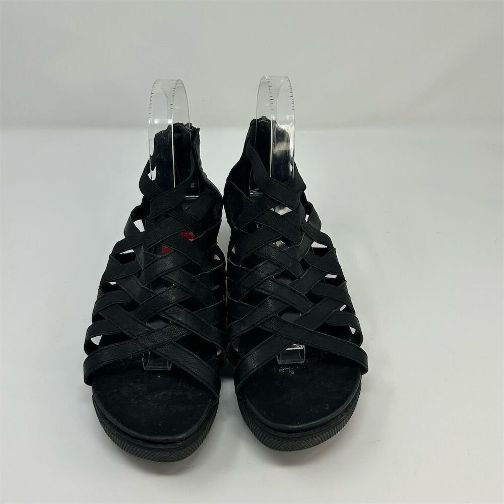 Eileen Fisher Women's Black Gladiator Sandals Size 7 Summer Casual Back Zipper - Picture 4 of 11